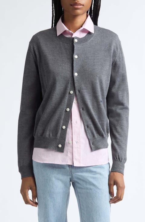 Wool Crewneck Cardigan