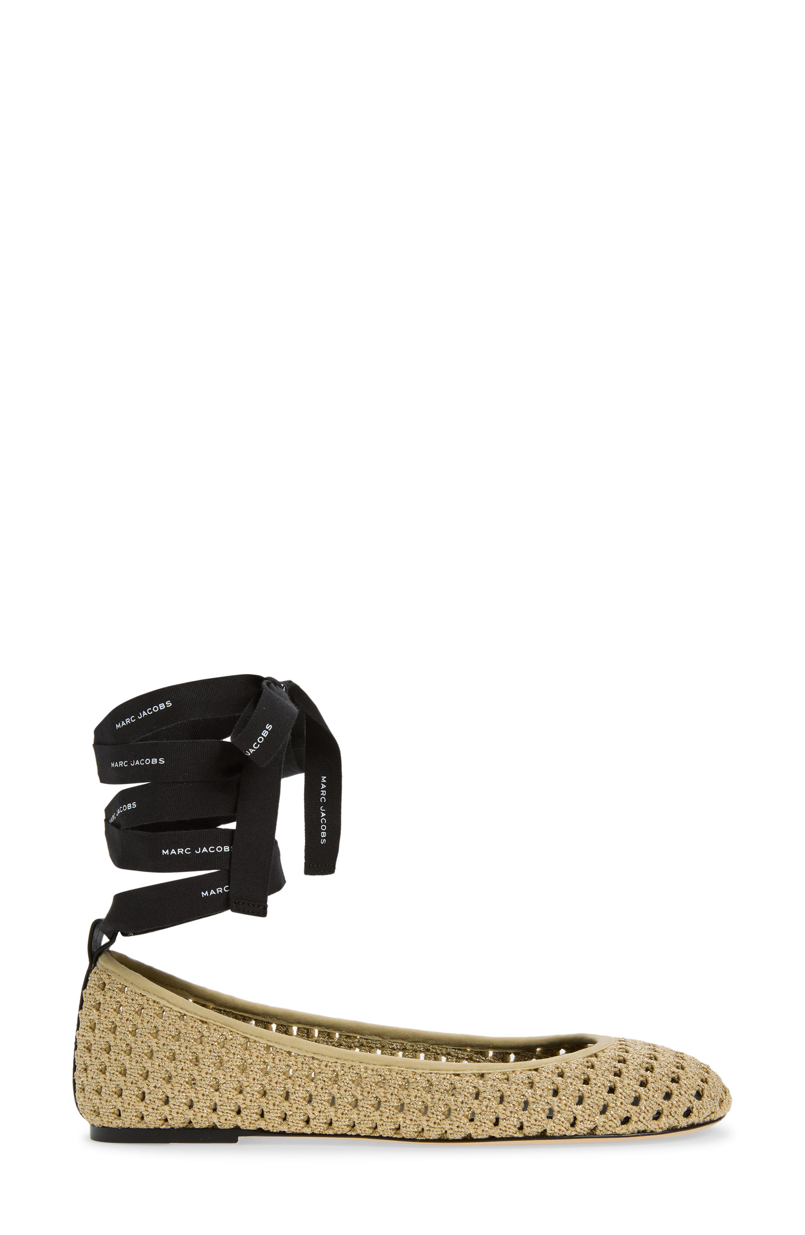 The Logo Ribbon Ballet Flat, Alternate, color, CHAMPAGNE