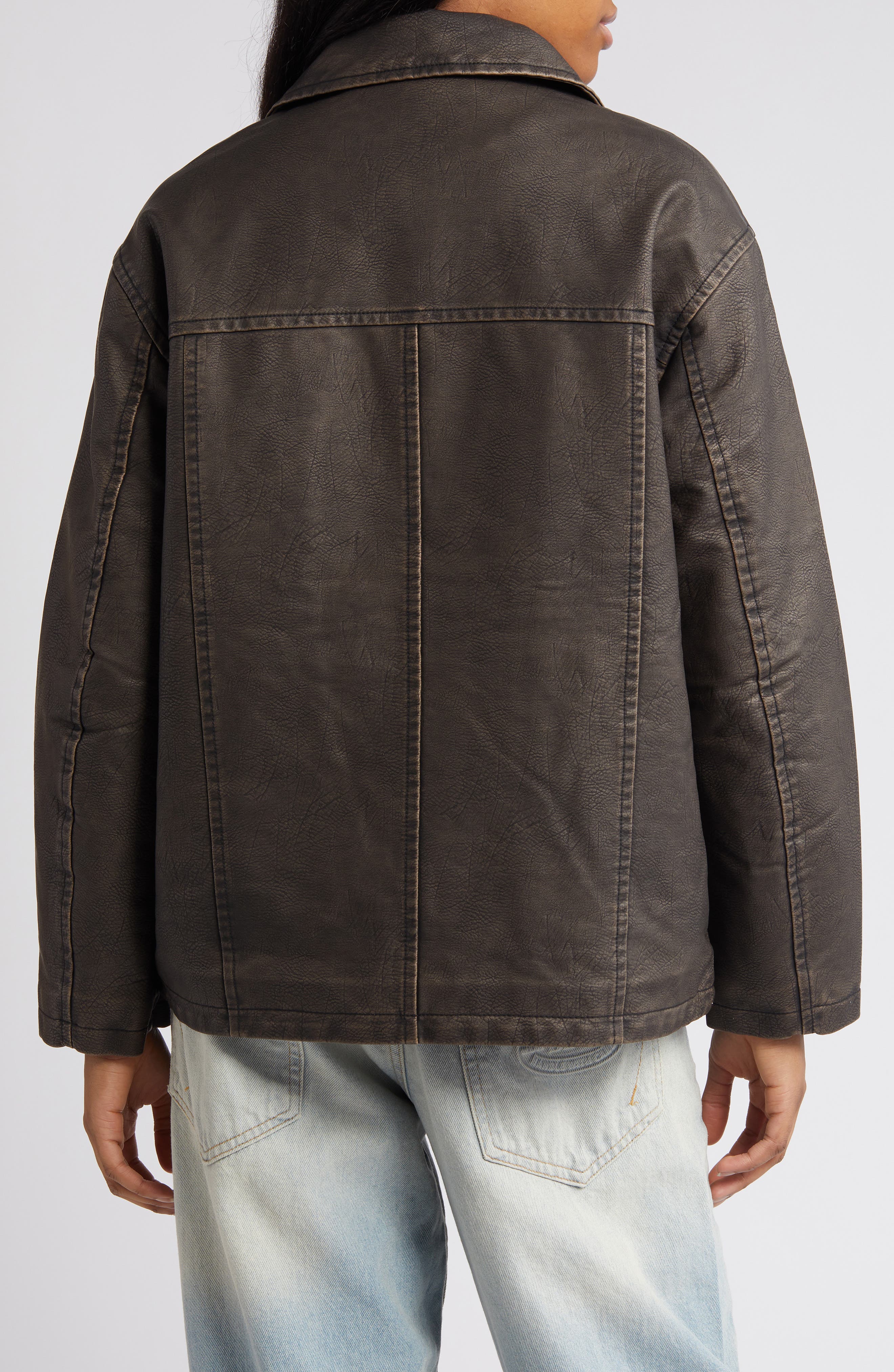 BDG Urban Outfitters Wadded Faux Leather Jacket (Women) | Nordstromrack