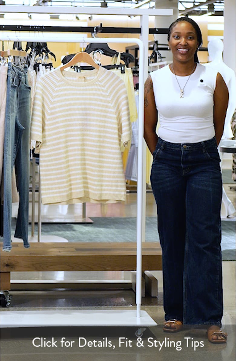 Miramar Stripe Linen & Organic Cotton Blend Sweater, sales video thumbnail
