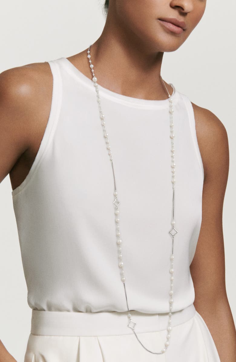 David Yurman Bijoux Chain Necklace with Pearls, Alternate, color,