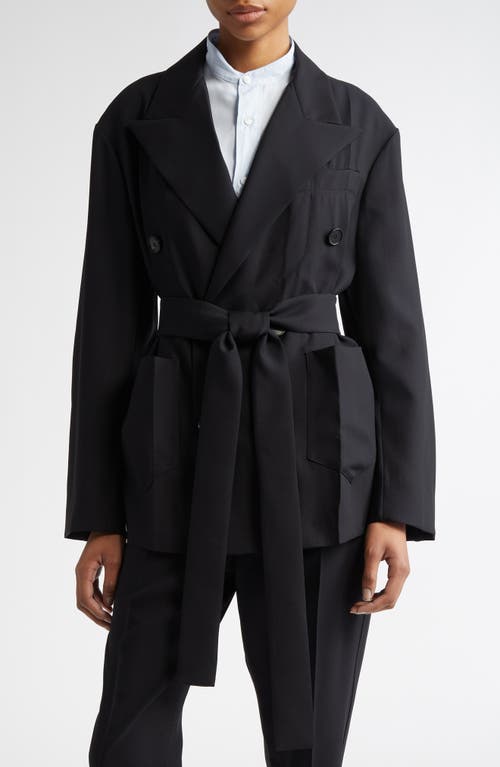 SETCHU Origami Belted Virgin Wool Blend Jacket in Black  product