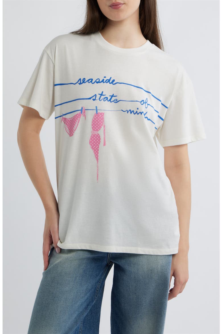 Seaside Bikini Graphic T-Shirt, Main, color, MARSHMALLOW