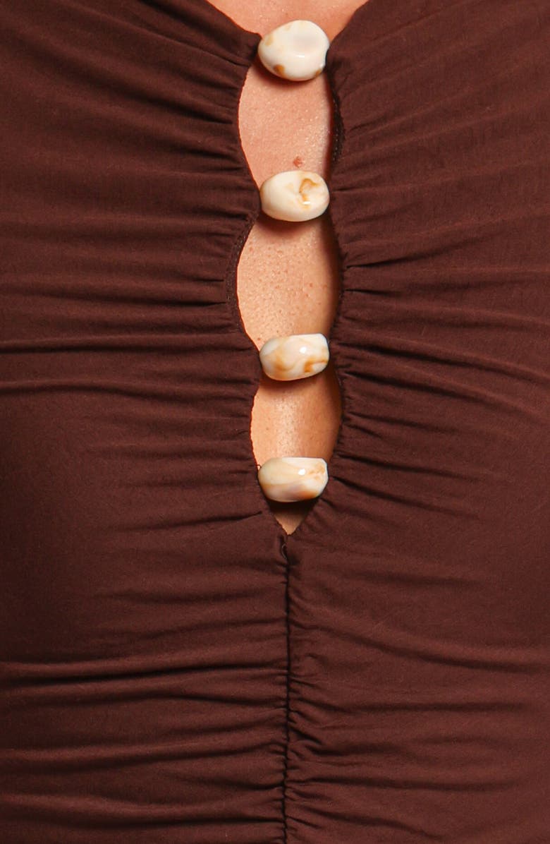 Petal & Pup Brody Body-Con Dress, Alternate, color, Chocolate