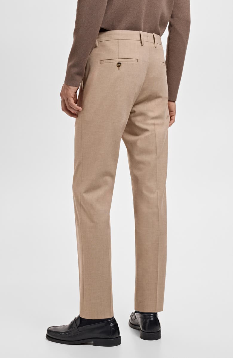 MANGO Paris Slim Fit Suit Pants, Alternate, color, Beige