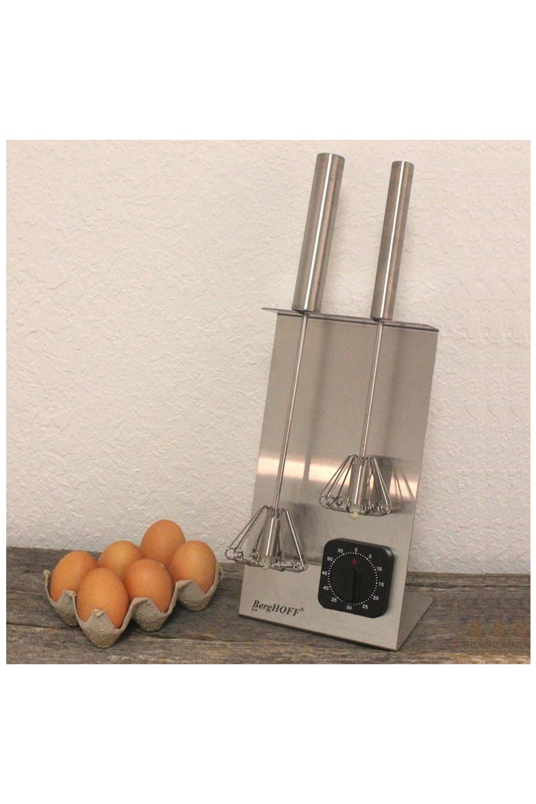 2-Piece Whisk Set with Timer, Alternate, color, SILVER