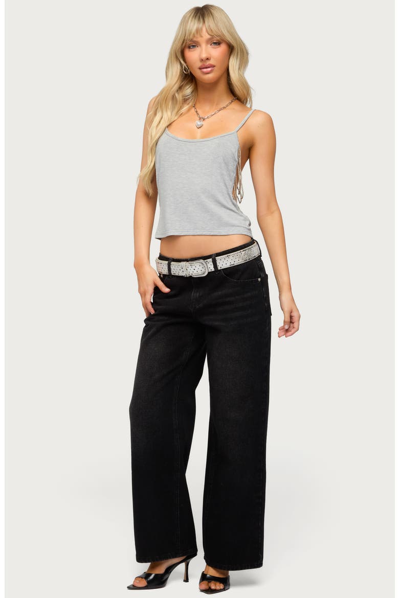 Donia Beaded Side Cutout Tank, Alternate, color, GRAY-MELANGE
