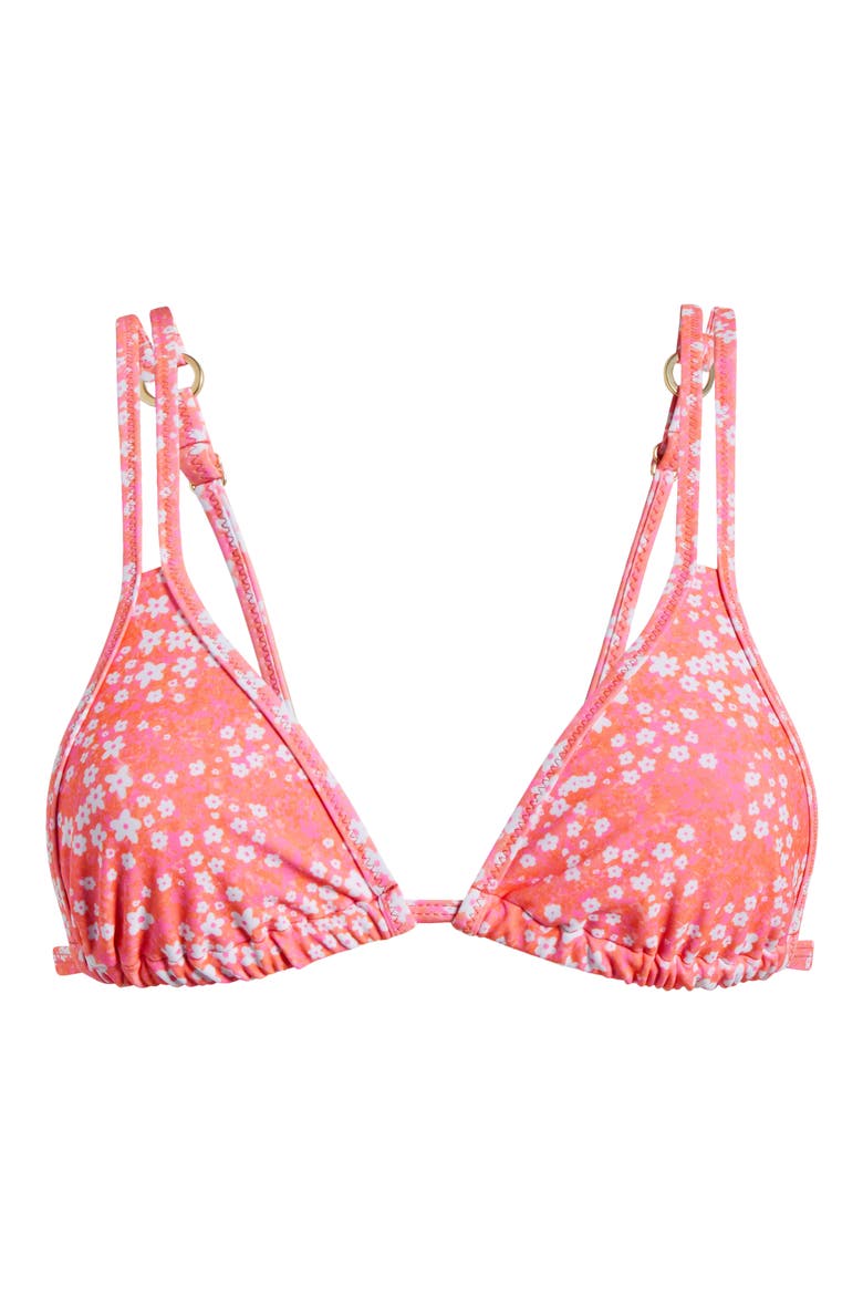 Strappy Bralette Bikini Top, Alternate, color, CORAL CRUSH
