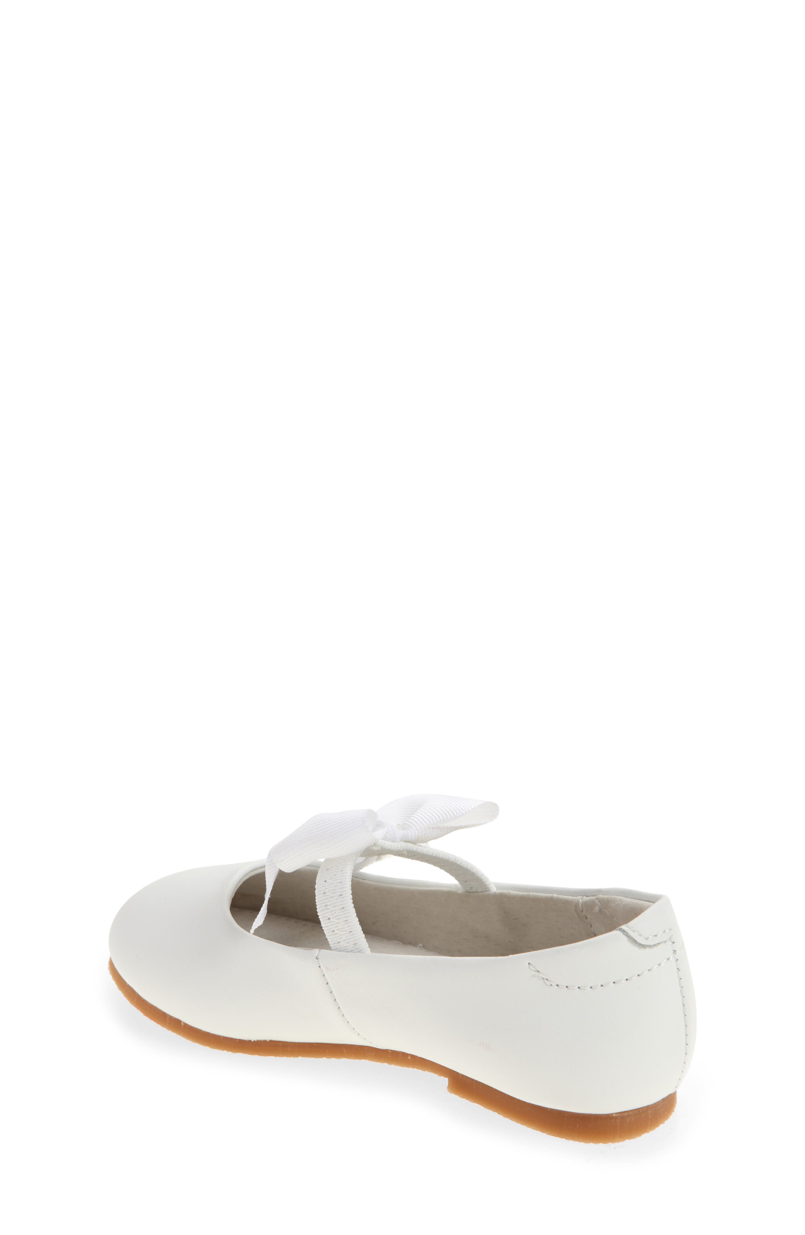 L'AMOUR Kids' Pauline Bow Mary Jane Flat, Alternate, color, White