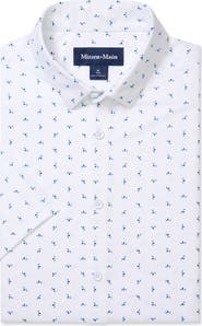 Mizzen+Main Halyard Floral Print Short Sleeve Performance Button-Up Shirt