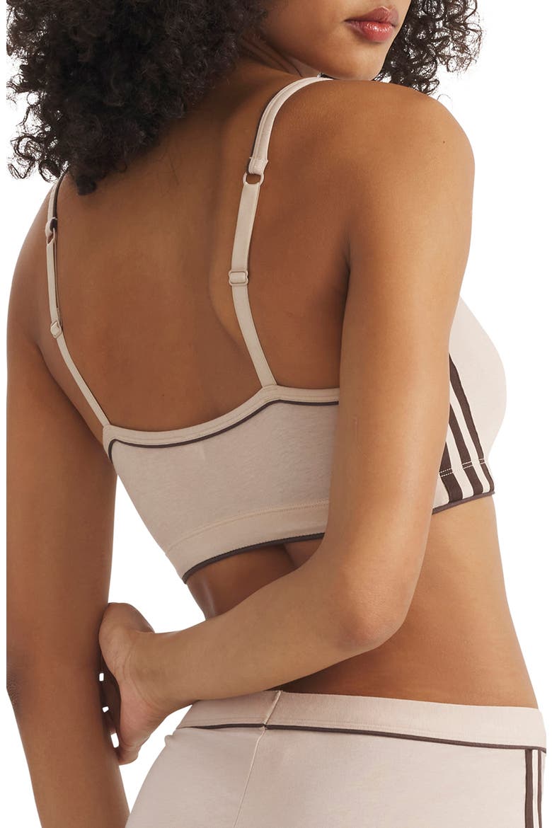 Scoop Cotton Blend Jersey Bralette, Alternate, color, STONE KHAKI