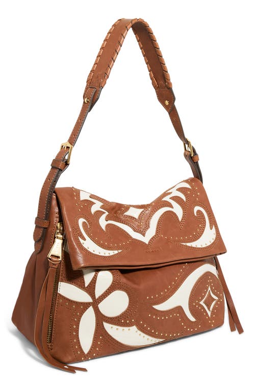 Aimee Bali Double Entry Crossbody Bag In Brown