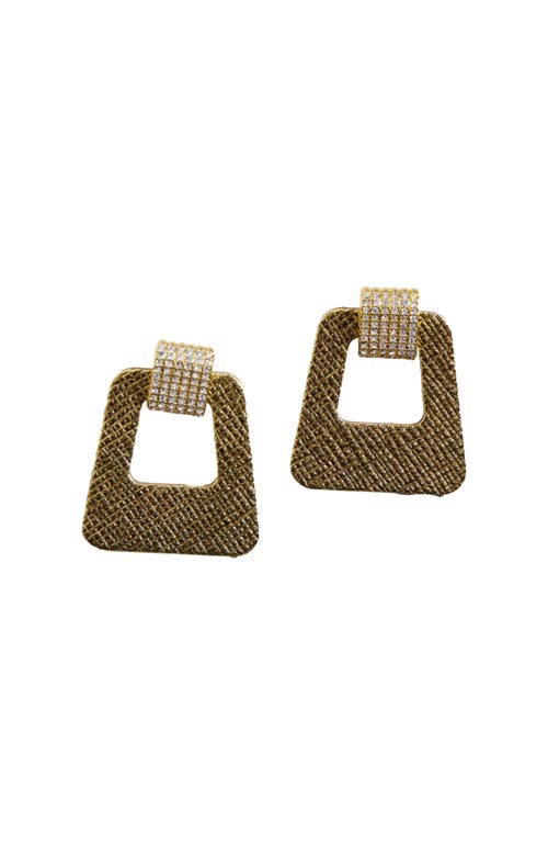 Nickel & Suede Avery Earrings in Gold Leaf  product
