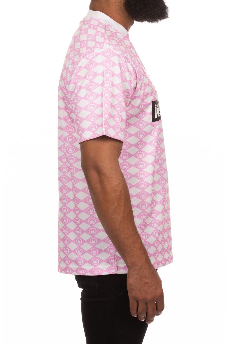 Frappe Short Sleeve Mesh V-Neck Jersey, Alternate, color, ORCHID