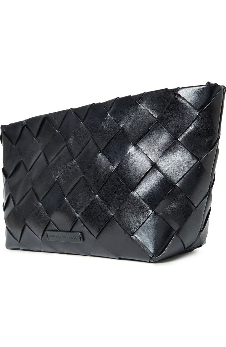 Loeffler Randall Melina Woven Leather Clutch, Alternate, color, Black
