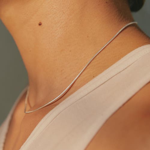 Loupn Snake Chain Necklace In Silver