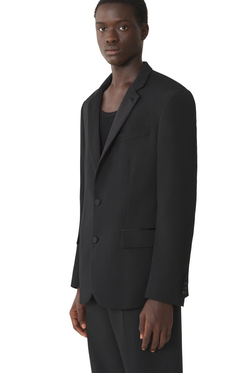 Lanvin Black Wool Jacket With Stand-Up Collar, Alternate, color, Black