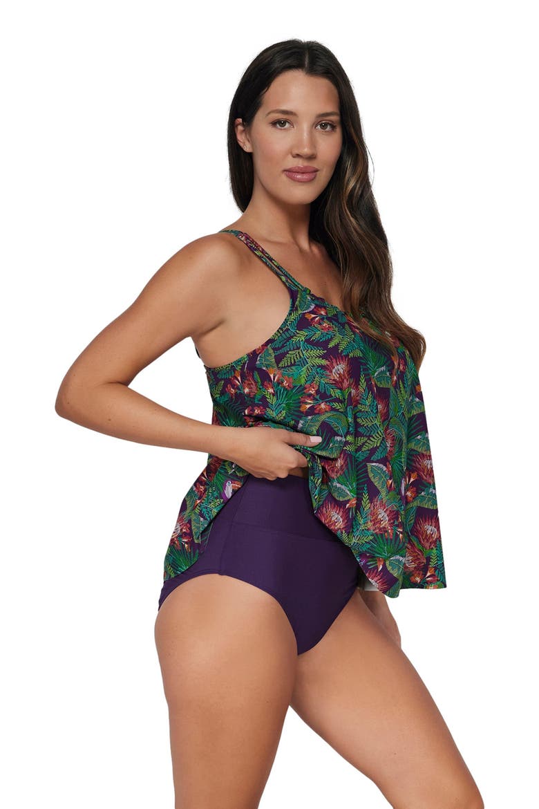 Sadie Tankini Swimsuit Top, Alternate, color, Welcome To Rio