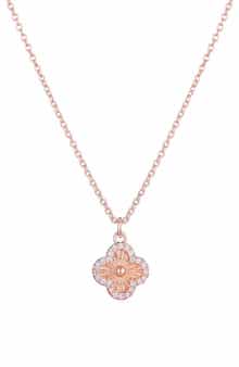 Adornia Pavé CZ Clover Pendant Necklace