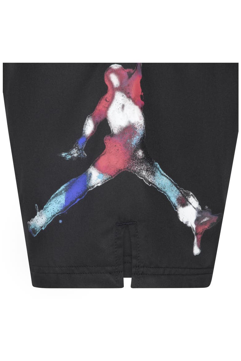 Kids' Poolside Jumpman Athletic Shorts, Alternate, color, BLACK
