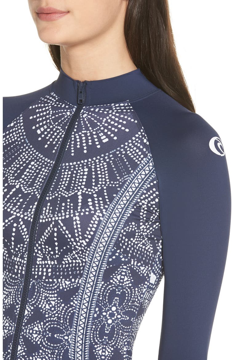 Nighthawk Front Zip Rashguard, Alternate, color, NAVY
