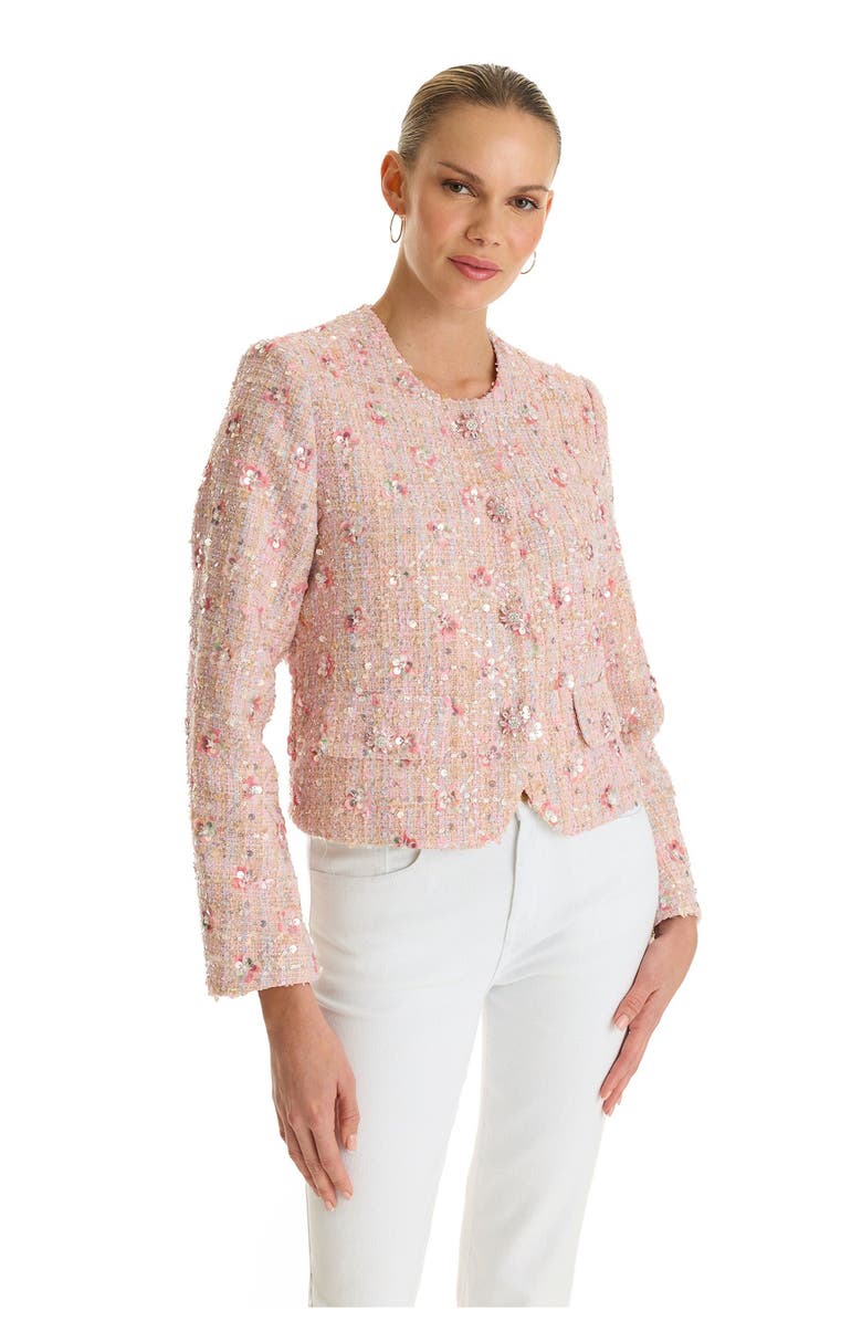 The Noli Shop May Tweed Crystal Jacket, Alternate, color, Multi