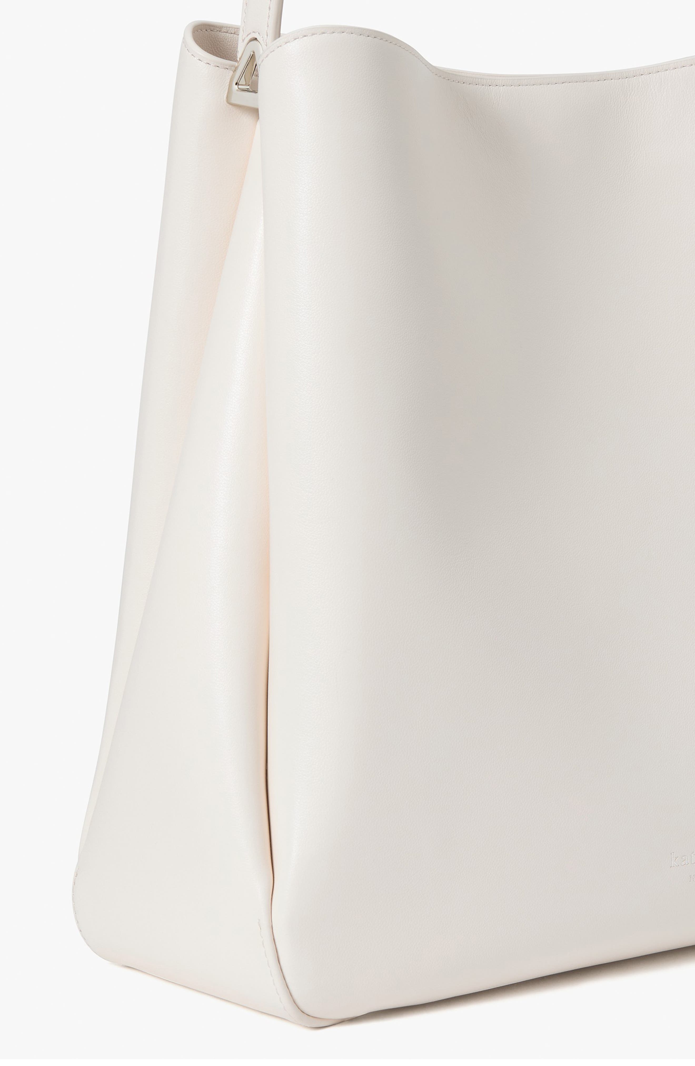 Kate Spade New York large grace leather shoulder bag, Alternate, color, Cream