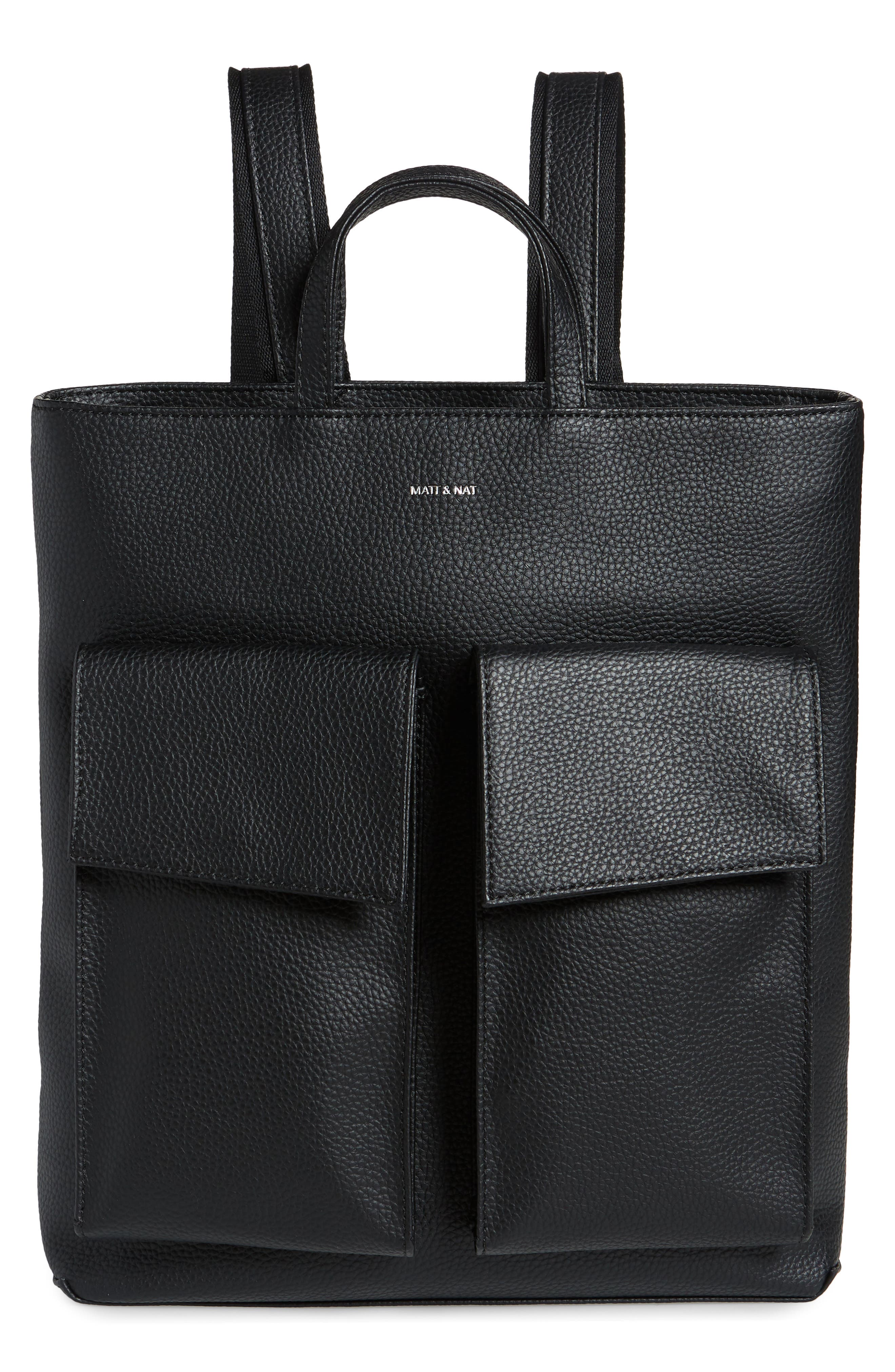 Matt & Nat Myron Vegan Leather Backpack, Main, color, 
