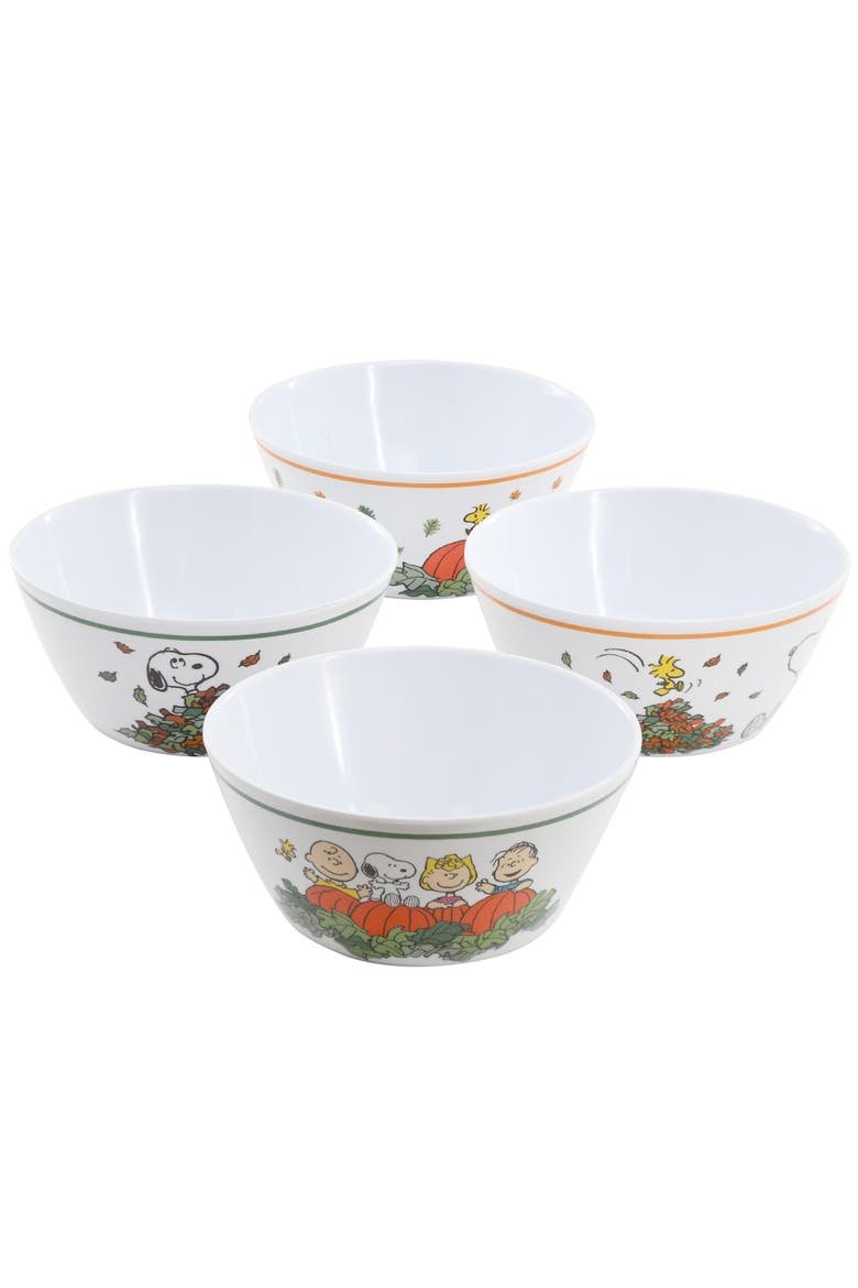 Happy Fall 4 Piece 5.8 Inch Round Melamine Cereal Bowl Set, Main, color, Assorted