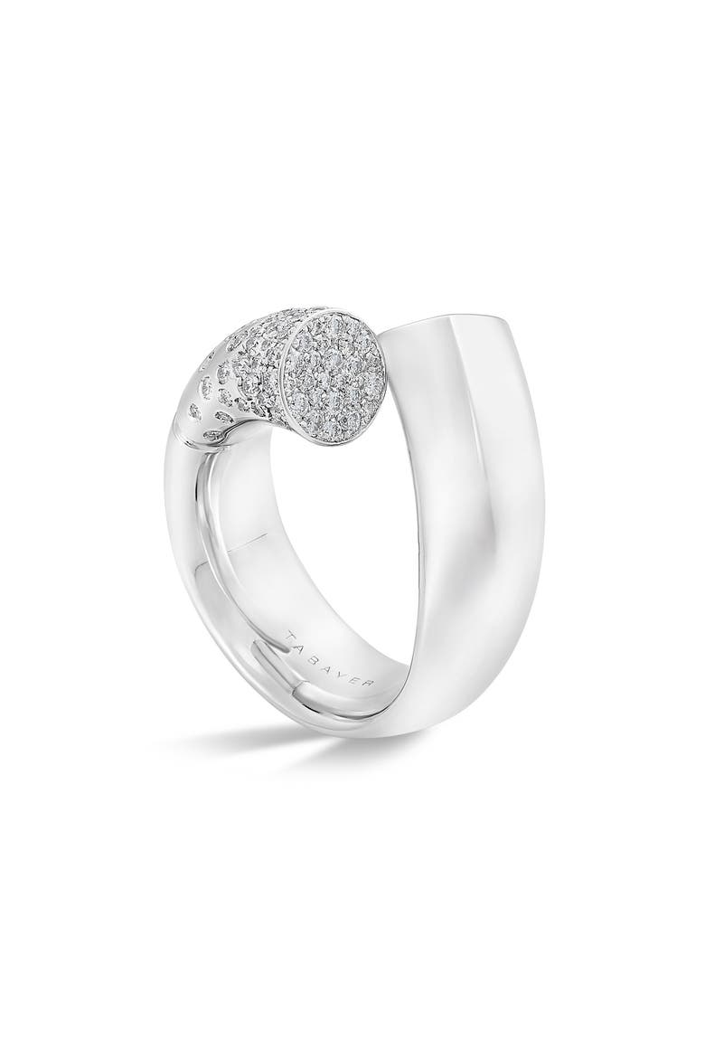Oera Pavé Diamond Ring, Alternate, color, WHITE GOLD