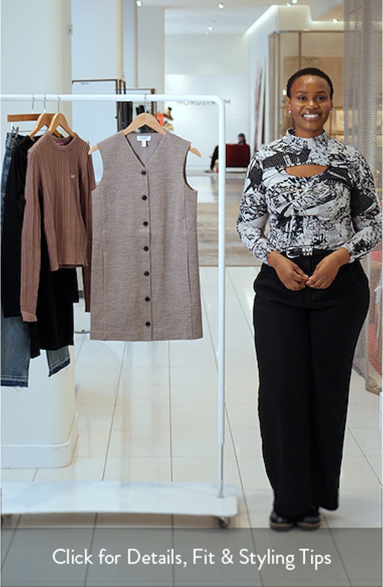 Wool & Cotton Blend Shift Minidress, sales video thumbnail