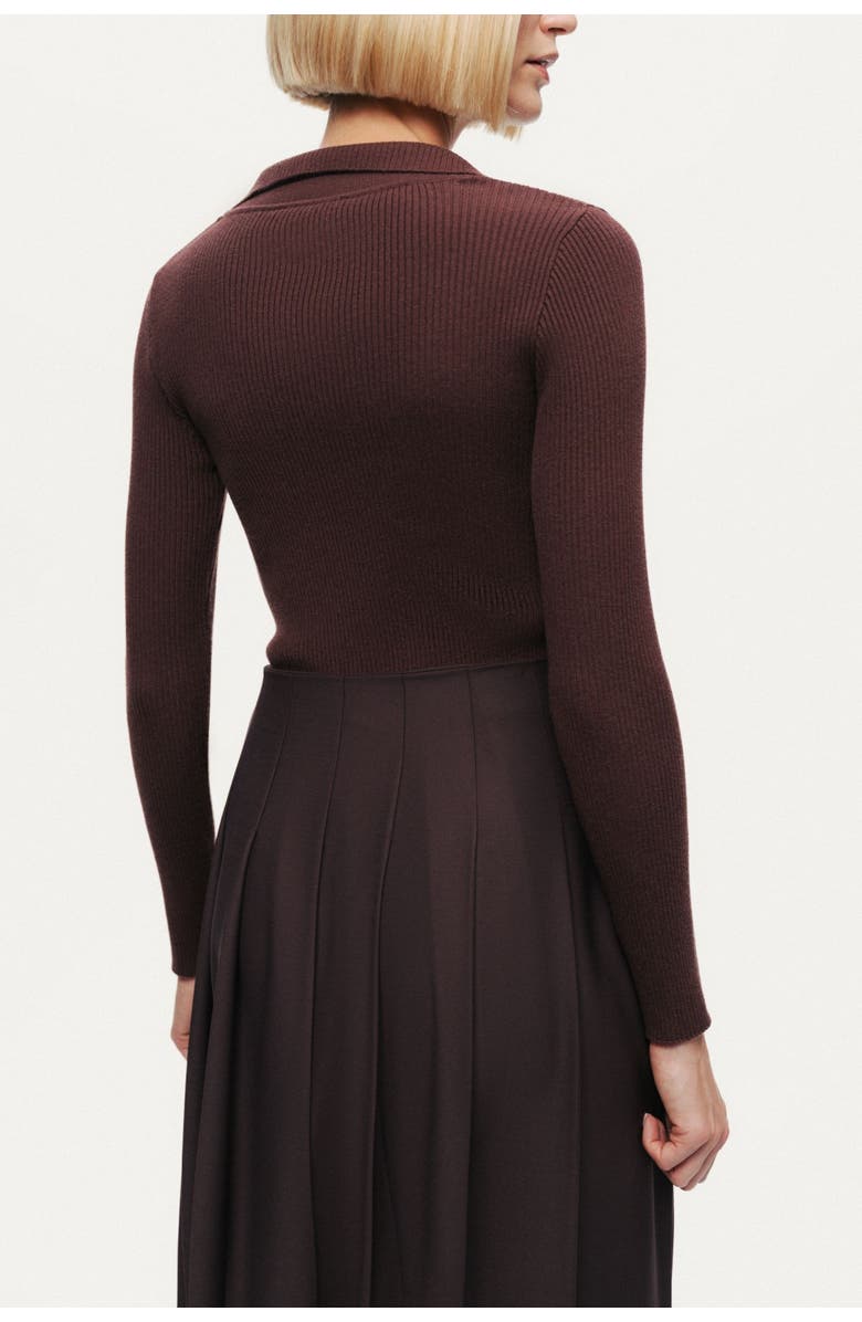 Nocturne Belted Pleated Maxi Skirt, Alternate, color, Dark Brown