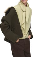 MANGO Short Sleeve Sweater with Scarf