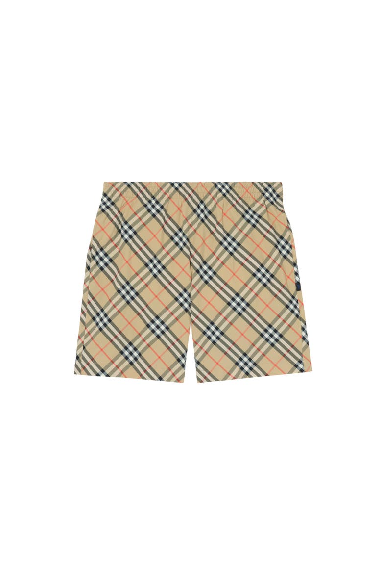Check Swim Shorts, Alternate, color, Sand beige