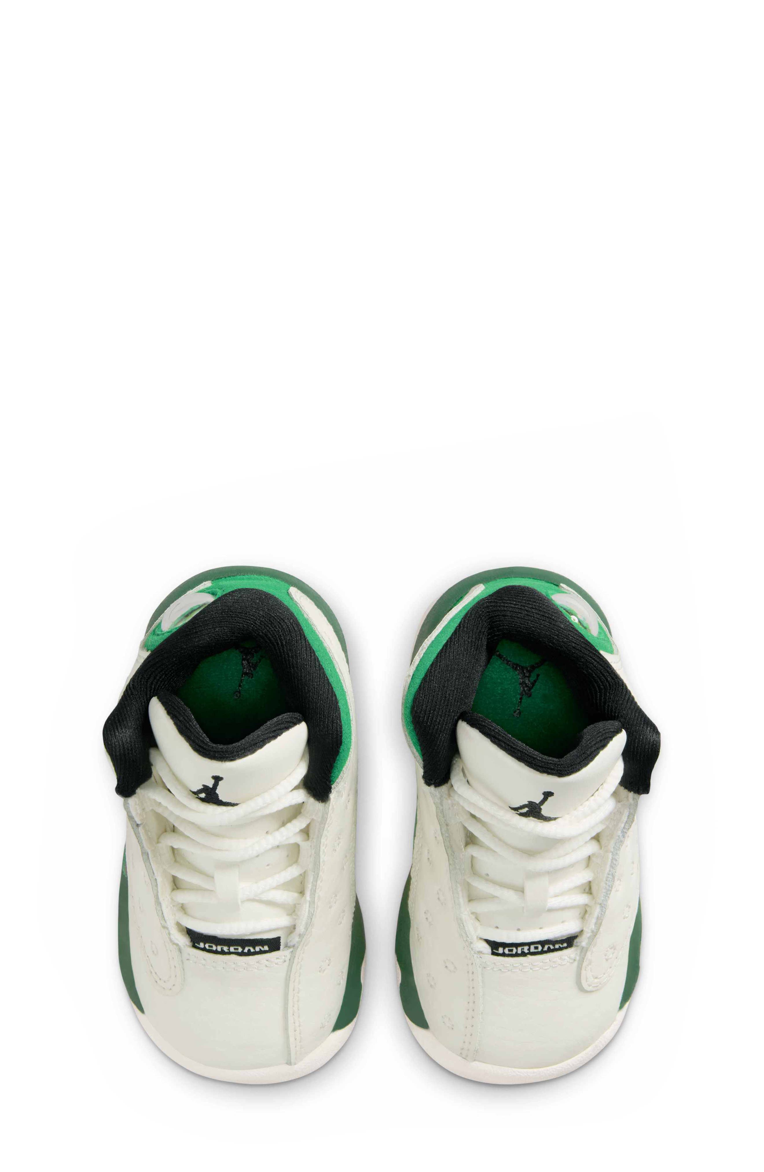 Nike Kids' Jordan 13 Retro High Top Sneaker, Alternate, color, Sail/ Pine Green/ Black