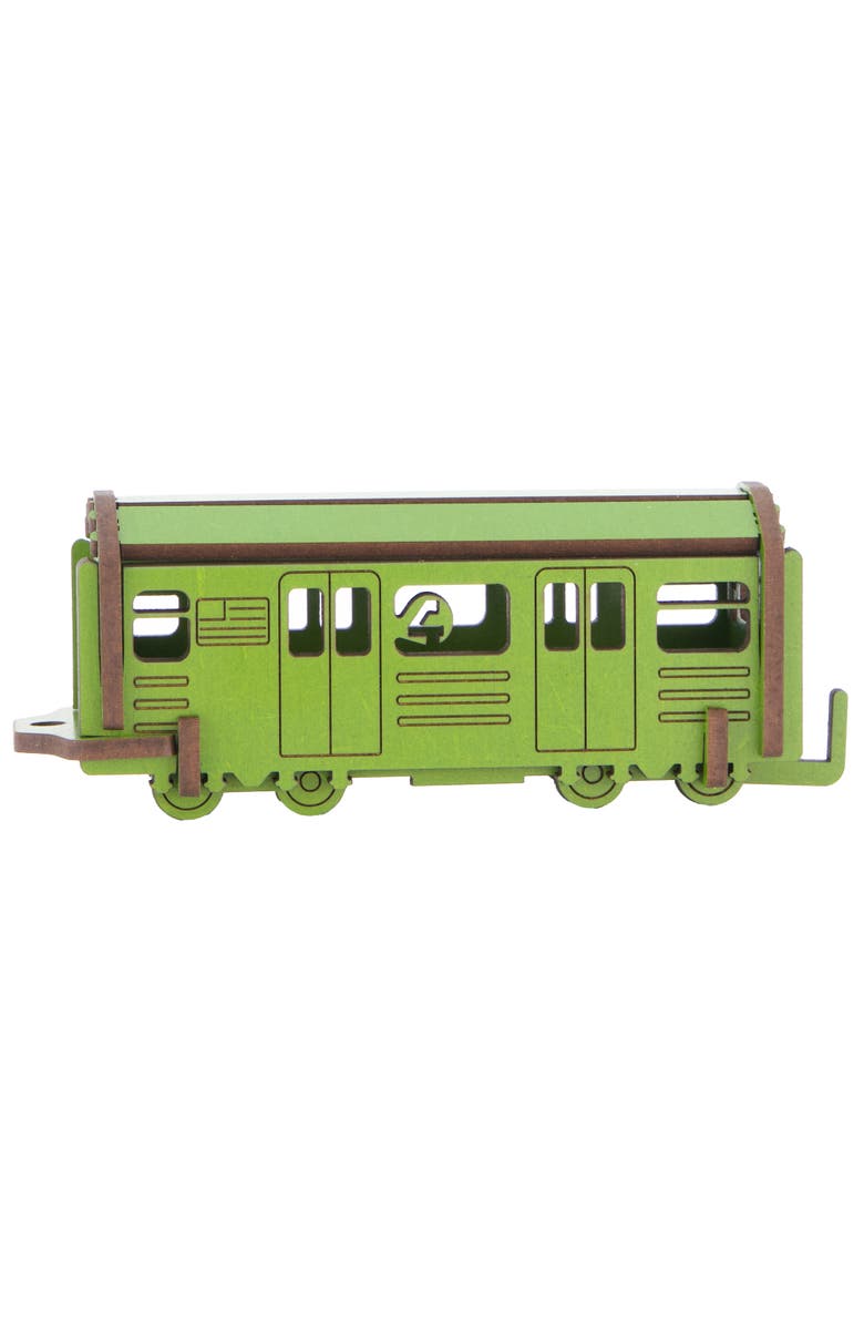 Little & Wood Woodle Nyc Subway 4 Train 3D Wooden Set, Alternate, color, 