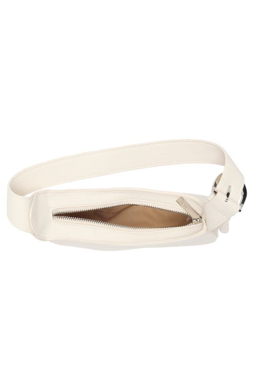 Bcbg Layered Asymmetric Shoulder Bag In Optic White