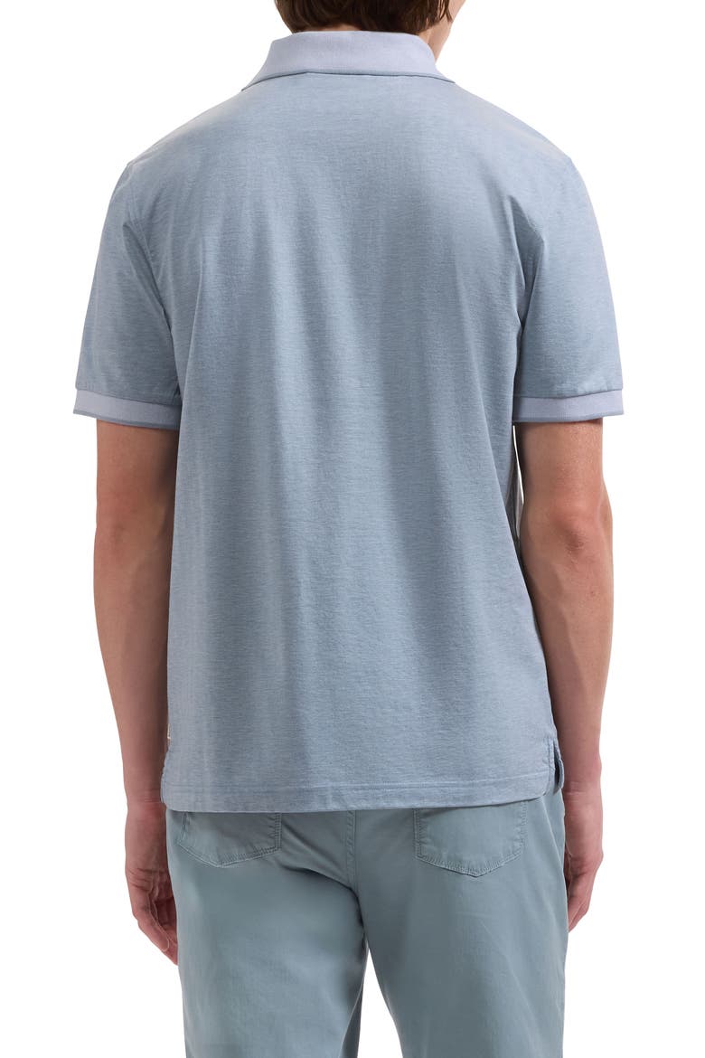 Tipped Johnny Collar Polo, Alternate, color, SHARK