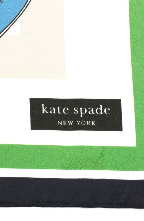 Kate Spade New York Ks Shoes Silk Square Scarf In Cream