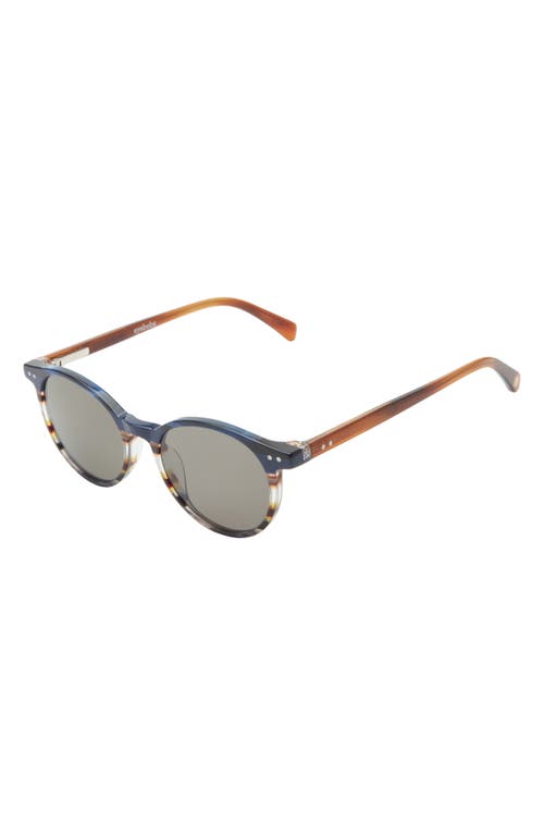 Eyebobs Case Closed 48mm Round Reading Glasses In Blue Stripe