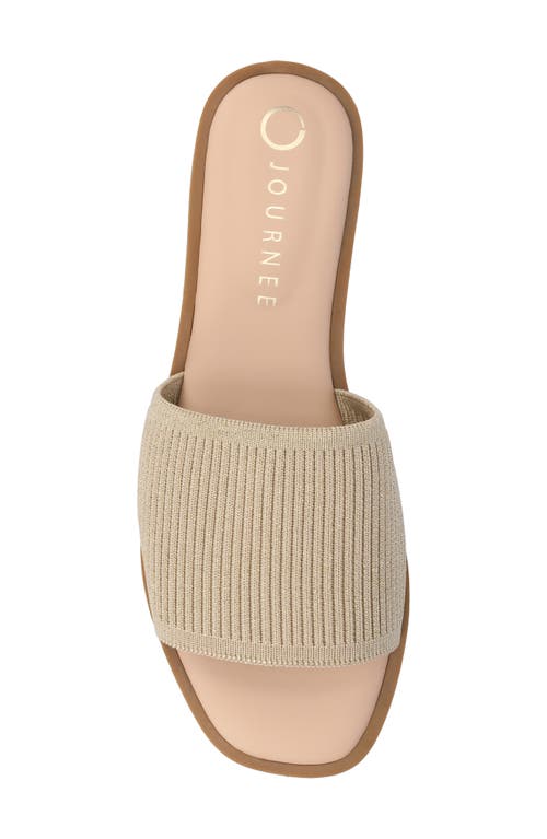 Journee Collection Prisilla Slide Sandal In Champagne
