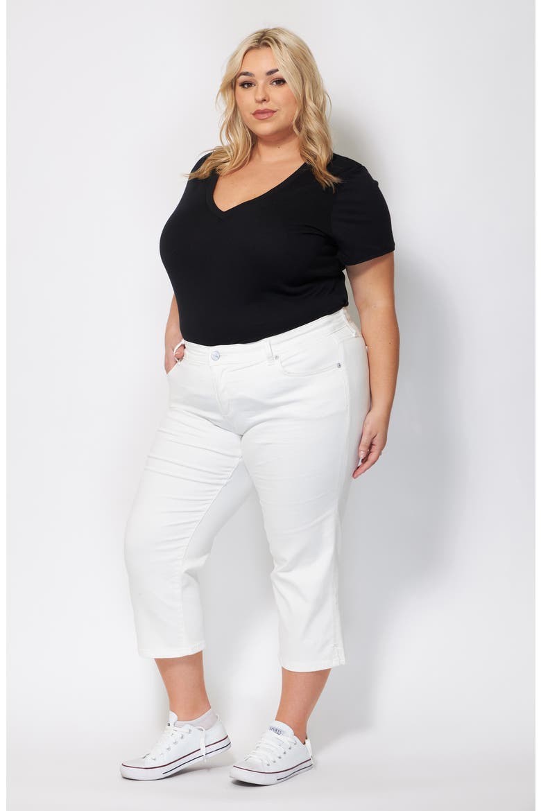 Mid Rise Straight Leg Crop Jeans, Alternate, color, OPTICAL WHITE