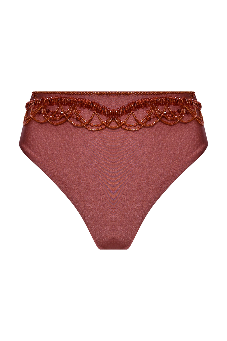 Golden Dune Lycra Embroidered Bikini Bottom, Alternate, color, COPPER