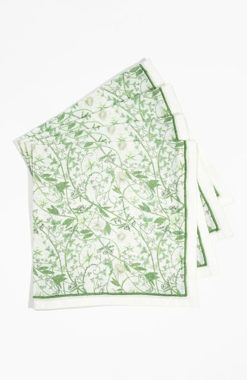 Bond & Grace Inner Garden Society Dinner Napkins In Green