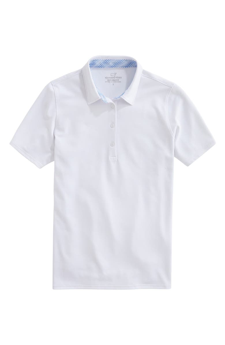 vineyard vines Solid Piqué Polo, Main, color, White Cap