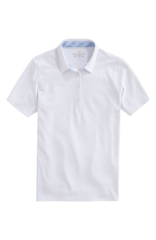 Vineyard Vines Solid Piqué Polo In White