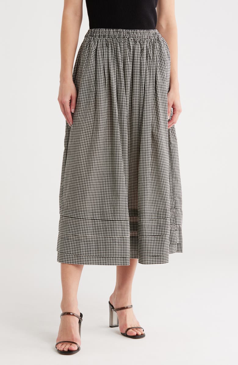 INDUSTRY REPUBLIC CLOTHING Gingham Pull-On Skirt, Main, color, 