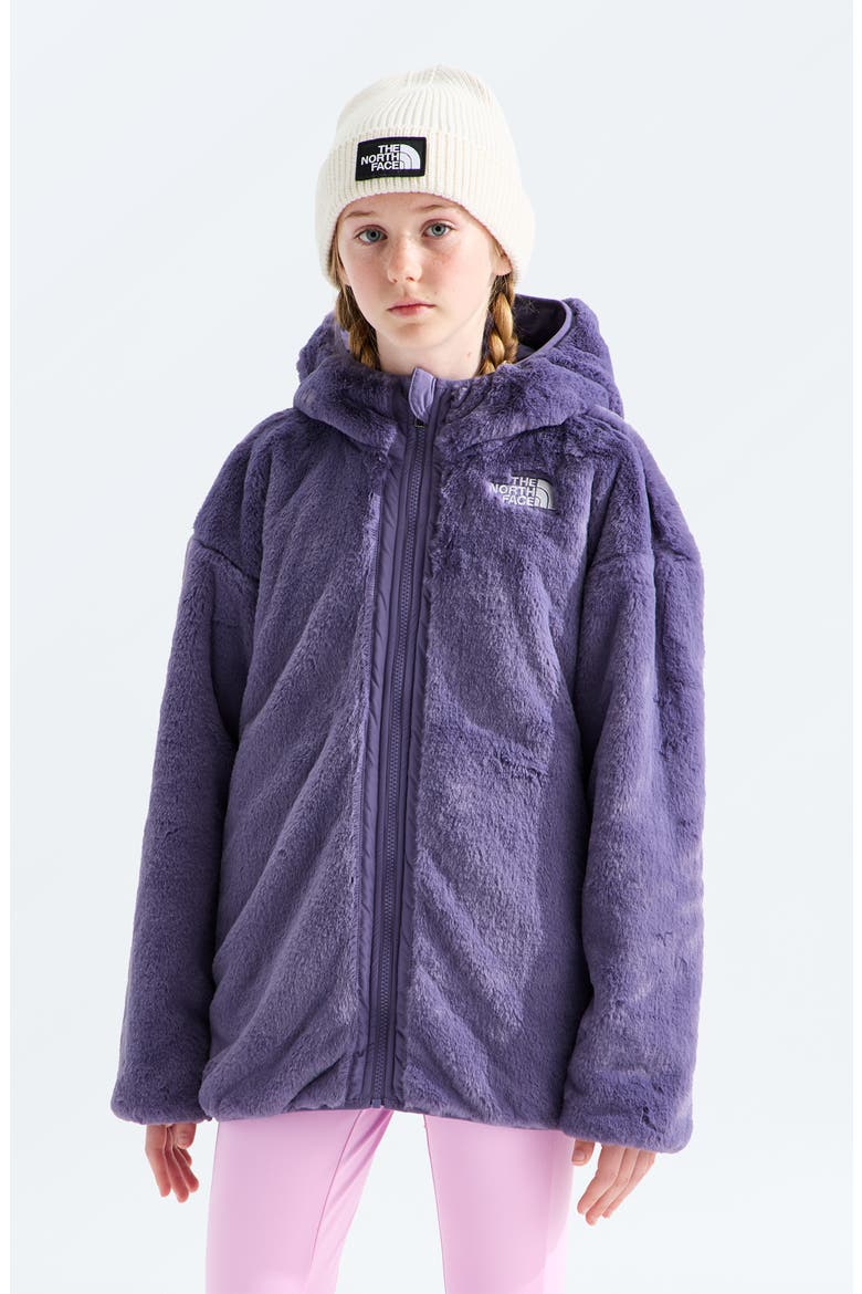 Kids' Shasta Water Repellent Reversible Hooded Jacket, Alternate, color, GROUNDED PLUM