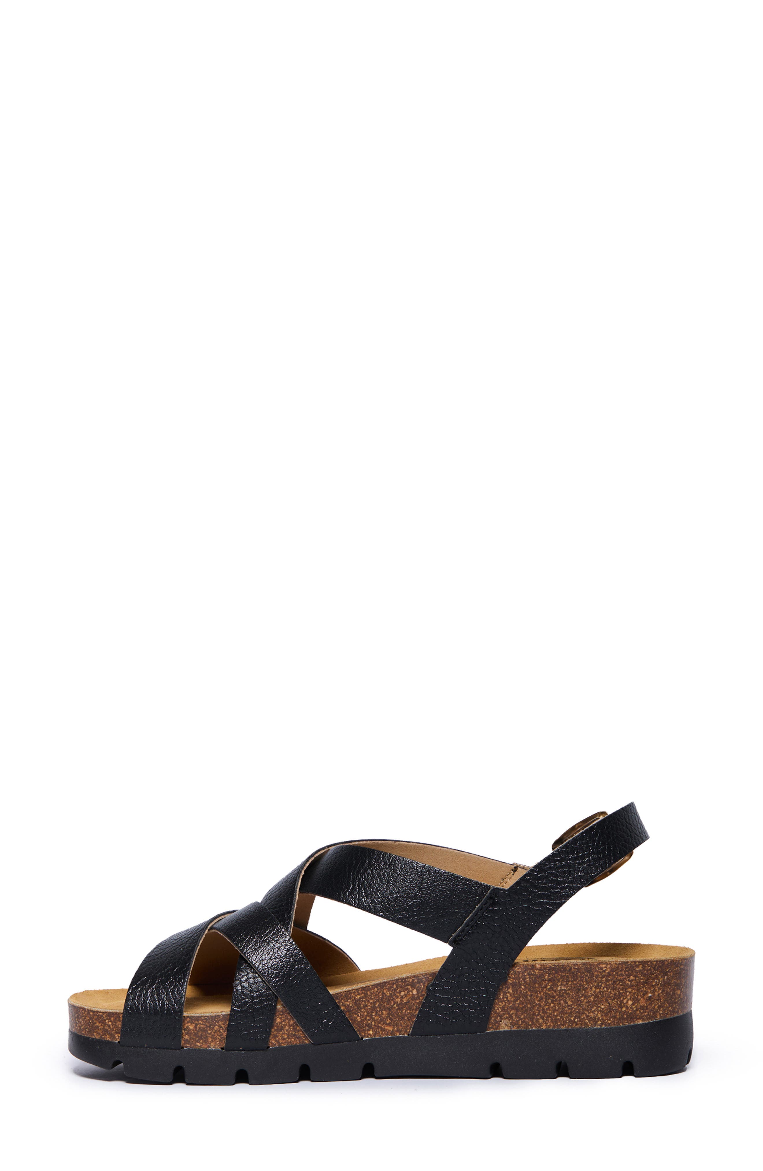 Compass Sandal, Alternate, color, ELEFANTE LAME BLACK