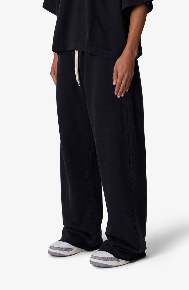 mnml Ultra Baggy Cotton Fleece Sweatpants, Alternate, color, Washed Black